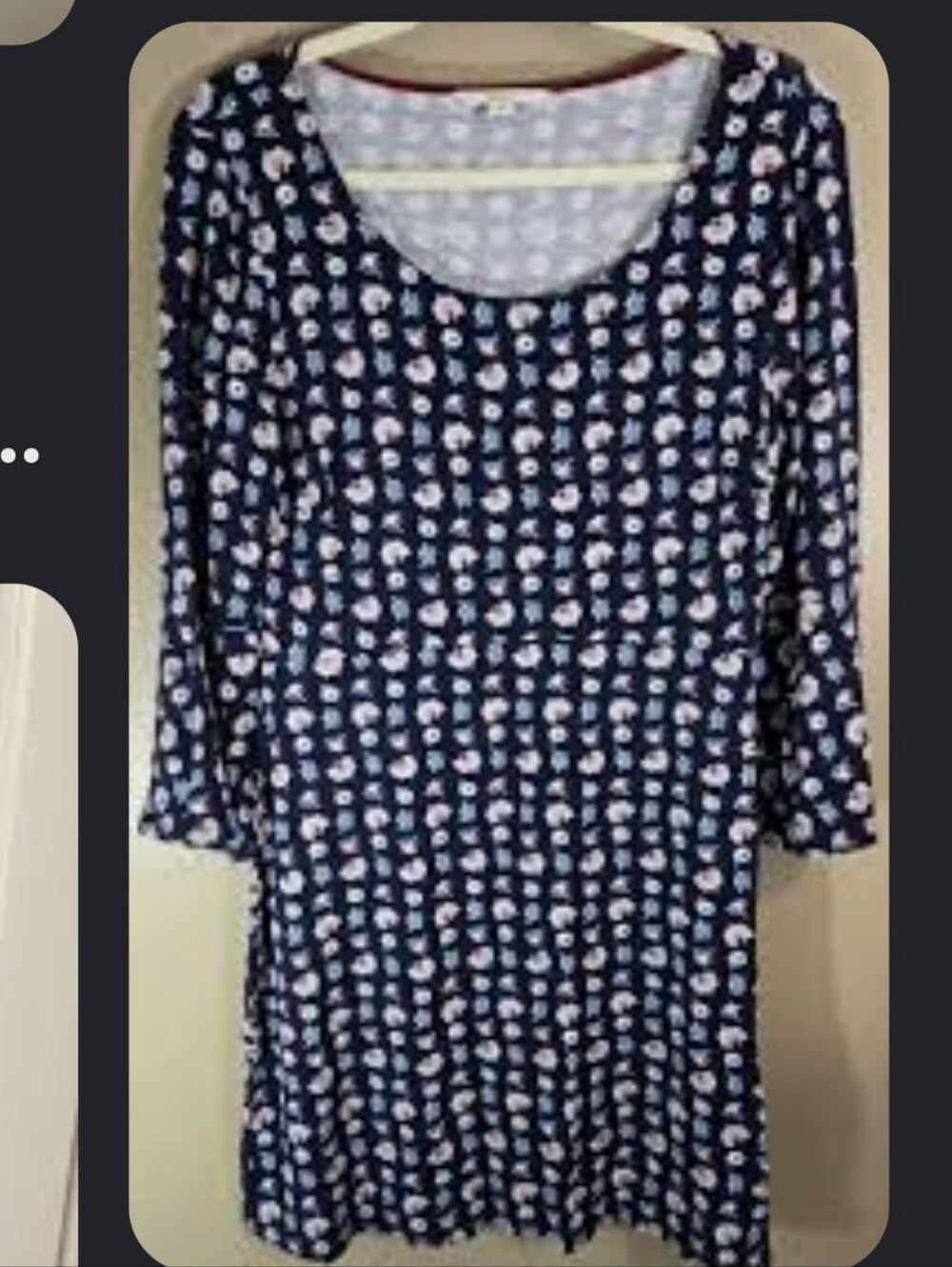 Boden Navy Floral Midi Dress - Picture 3 of 9